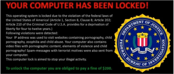 FBI Ransomware Note