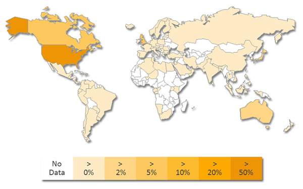 CryptoDefense Ransomware Heatmap