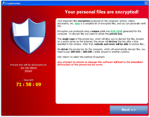 CryptoLocker Ransomware