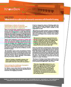 Telecommunications Case Study