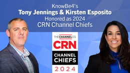 KnowBe4’s Tony Jennings and Kirsten Esposito  Recognized as 2024 CRN® Channel Chiefs