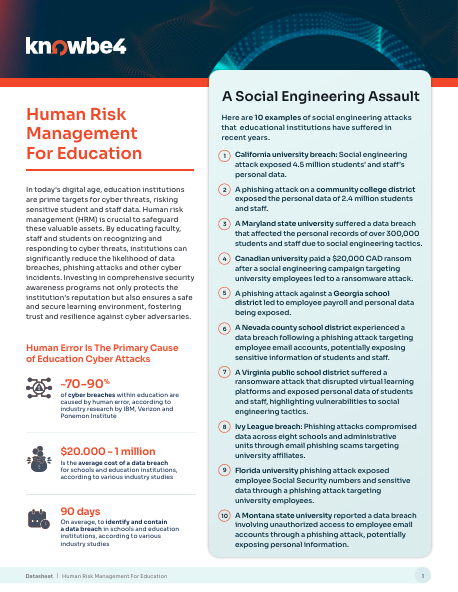 Education-Datasheet-cover