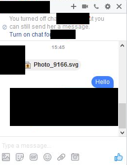 Malicious Phishing Facebook AVG Message