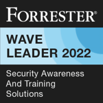 In der Branche anerkannt, von Kundinnen und Kunden geschätzt Logo - Forrester Wave Leader 2022 - Security Awareness and Training Solutions 1