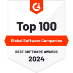 Recognized by Industry Experts & Trusted by Customers Logo - G2 Top 100 Global Software Companies 2024 3