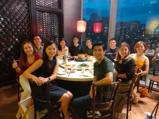 Singapore team out to dinner