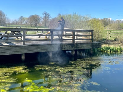 Cleaning The Pond At Our York, U.K. Office