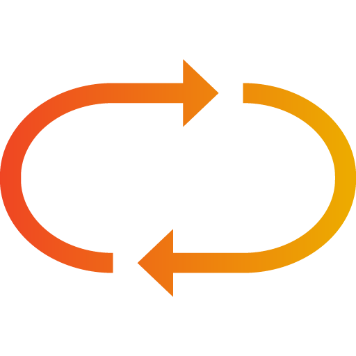 Circular line to represent continuous flow
