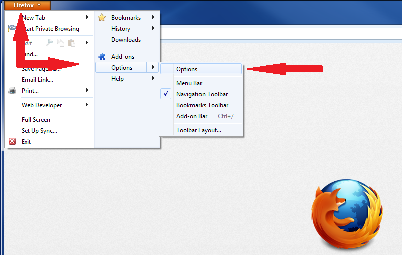 How to disable popup blockers on FireFox 4 and above