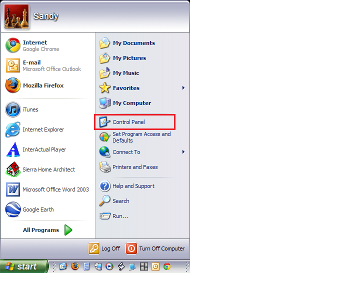 How to disable popup blockers on Windows XP