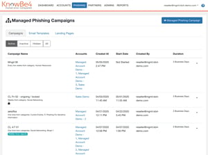 Managed Phishing Campaigns Feature