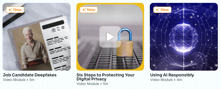 Three samples of our video modules