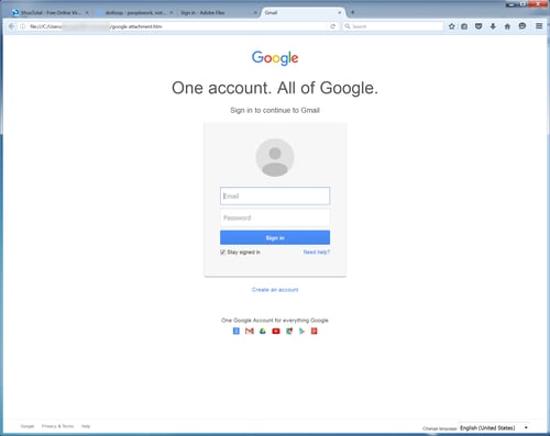 Google Credentials Phish