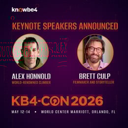 KB4-CON 2026 to Feature World-Renowned Climber Alex Honnold and Documentary Filmmaker Brett Culp as Keynote Speakers
