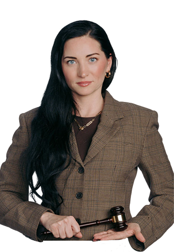 Alicia holding a gavel