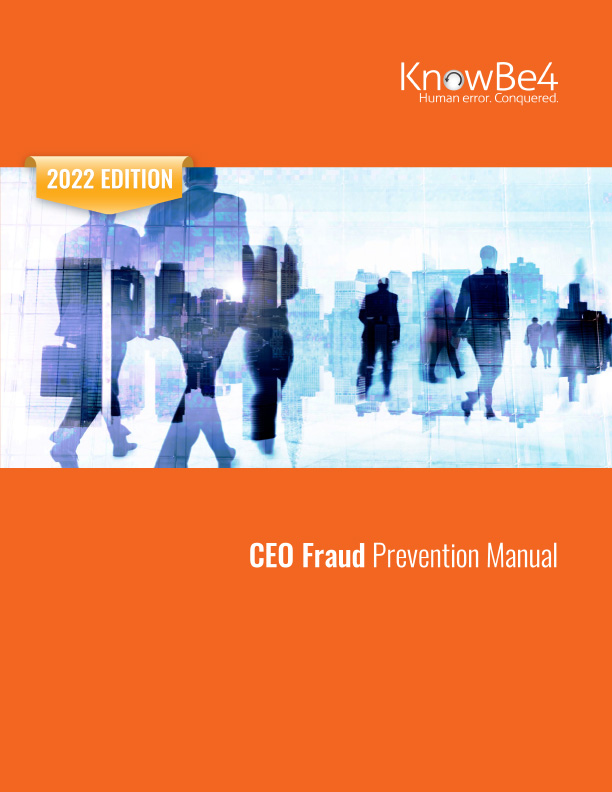 CEO Fraud Prevention Manual Image 
