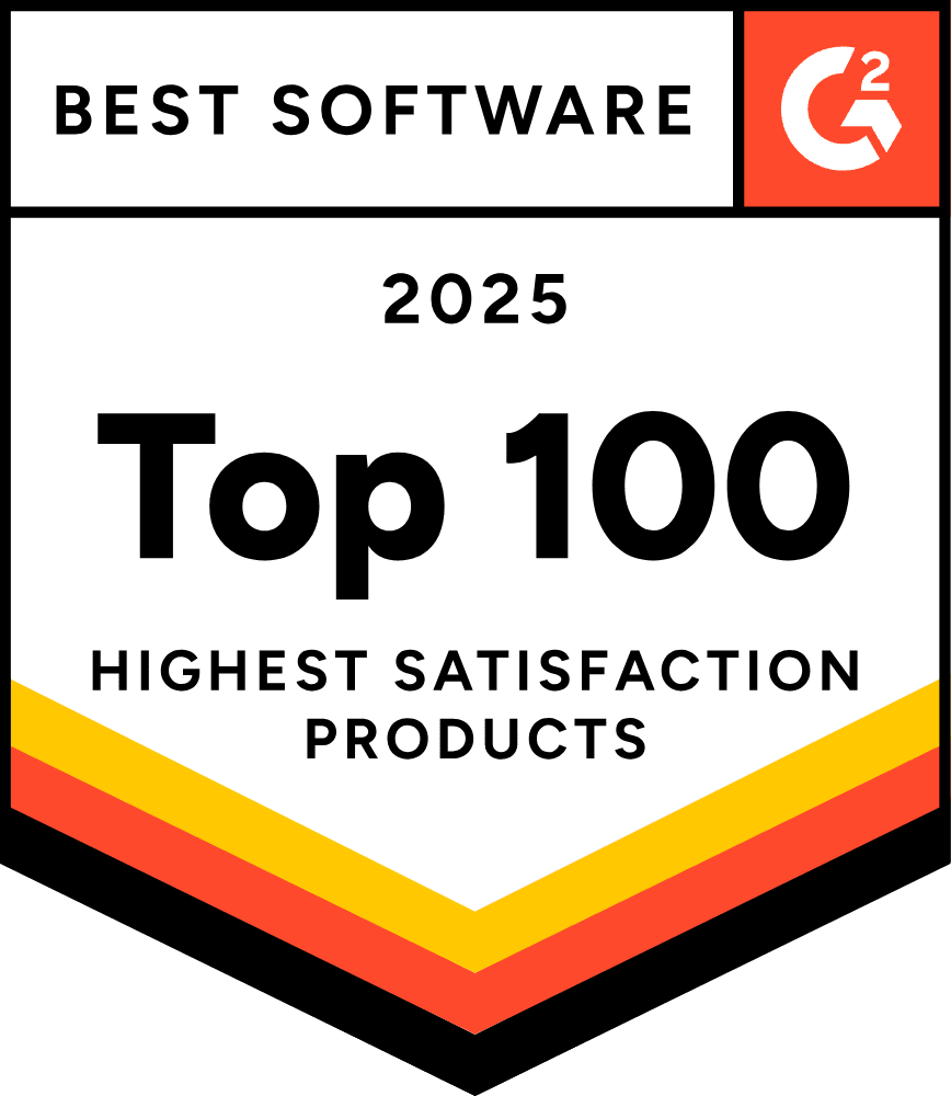 G2 2025 Top 100 Highest Satisfaction Products