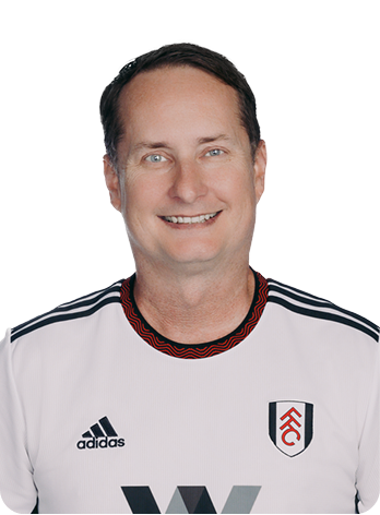 John wearing a Fulham F.C. shirt