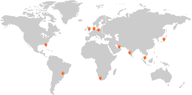 Map of KnowBe4 offices showing locations in USA, Brazil, UK, Netherlands, Germany, South Africa, UAE, India, Singapore, and Japan Map of KnowBe4 offices showing locations in USA, Brazil, UK, Netherlands, Germany, South Africa, UAE, India, Singapore, and Japan