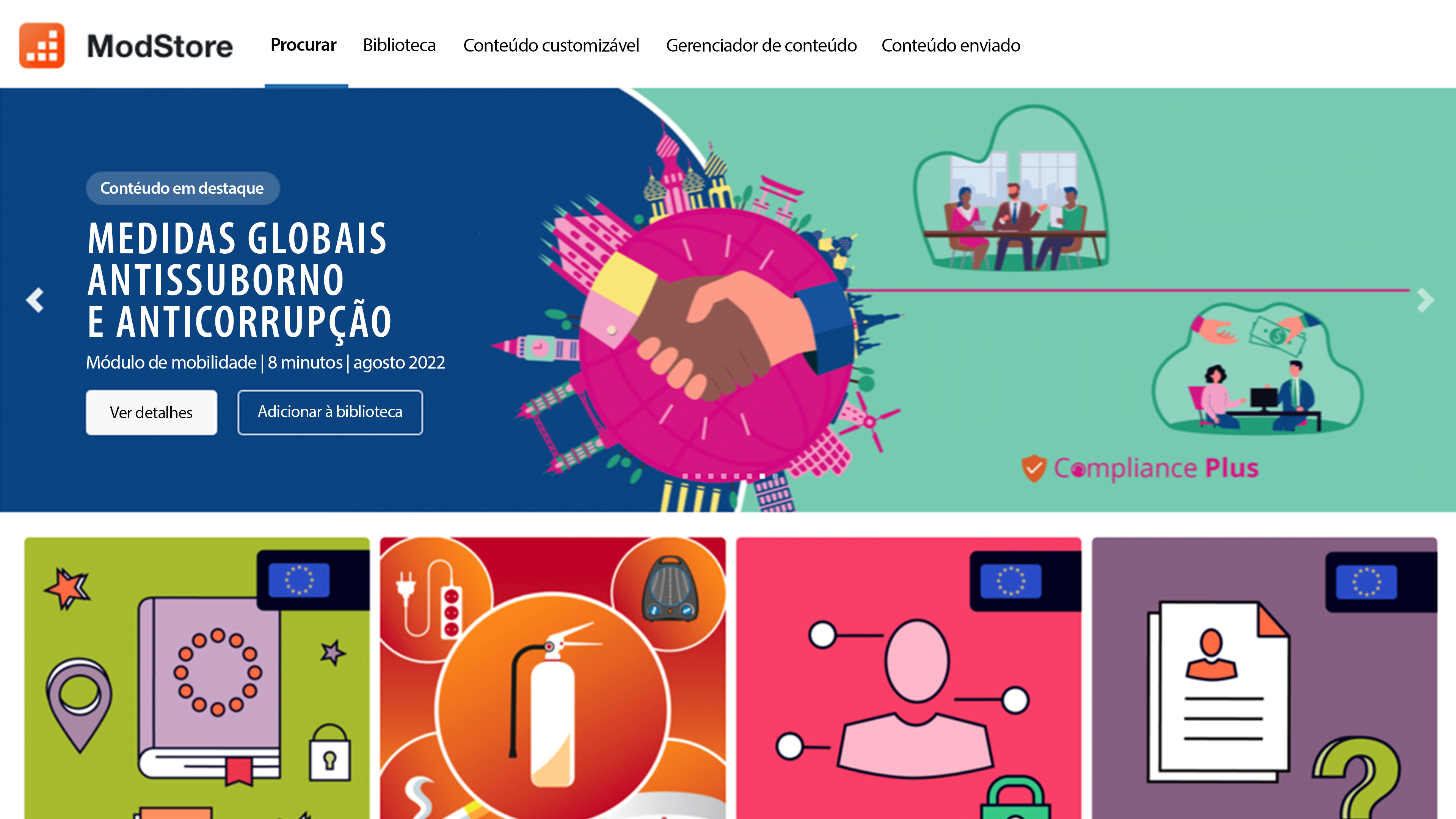 Painel de segurança da KnowBe4 mostrando as métricas de risco, as estatísticas dos usuários e o progresso no treinamento de conscientização em segurança, com gráficos codificados por cores e resumos práticos de dados