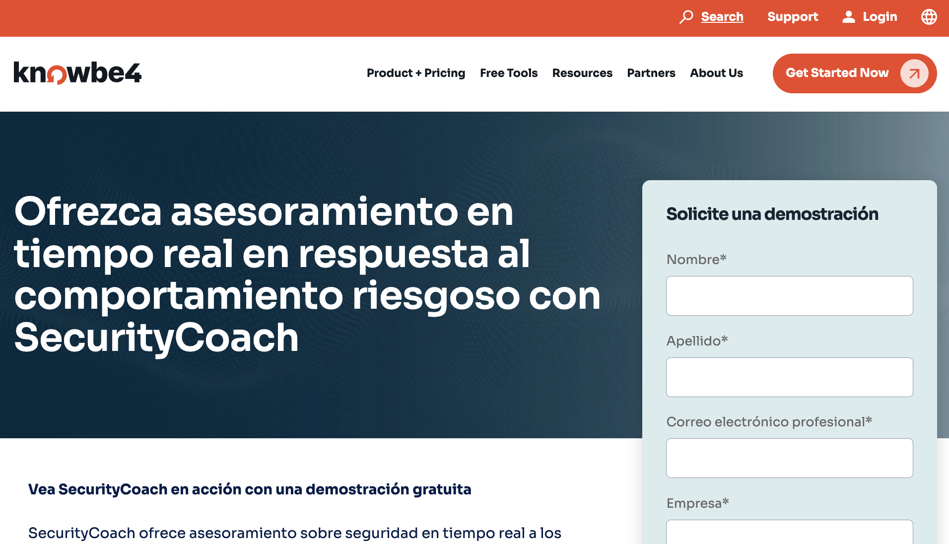 SecurityCoach | Obtener una demostración | KnowBe4