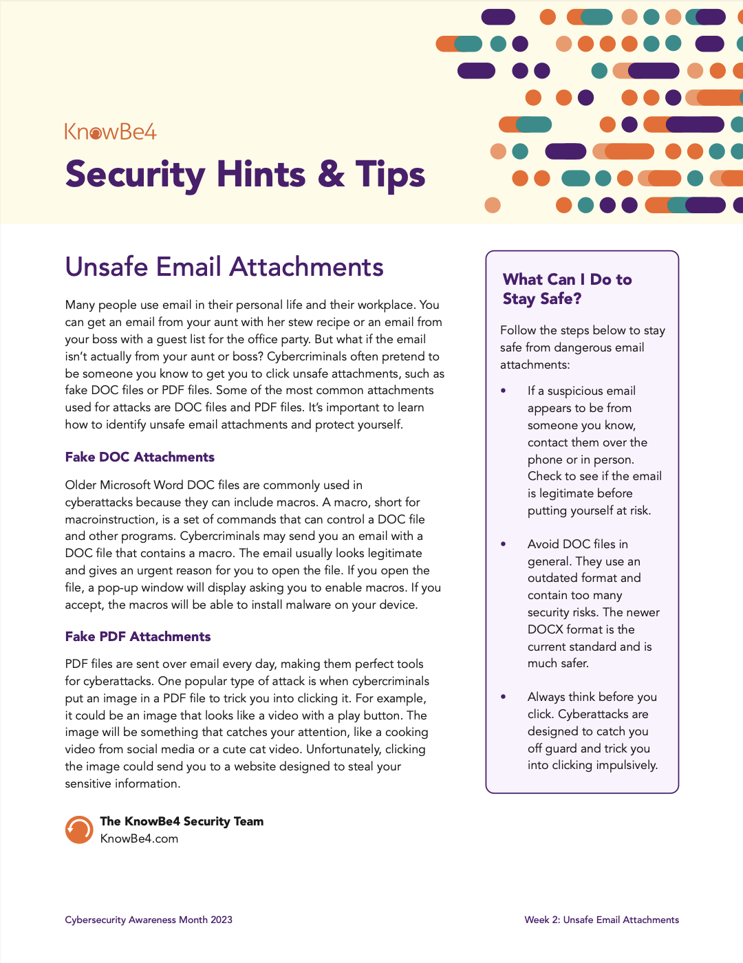 Unsafe Email Attachments
