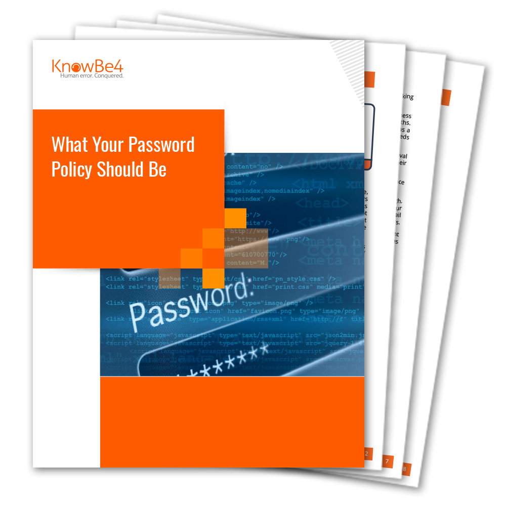 What Your Password Policy Should Be E-Book
